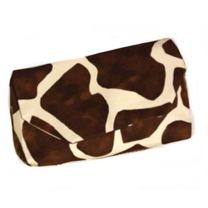 Giraffe print clutch with magnet snap closure